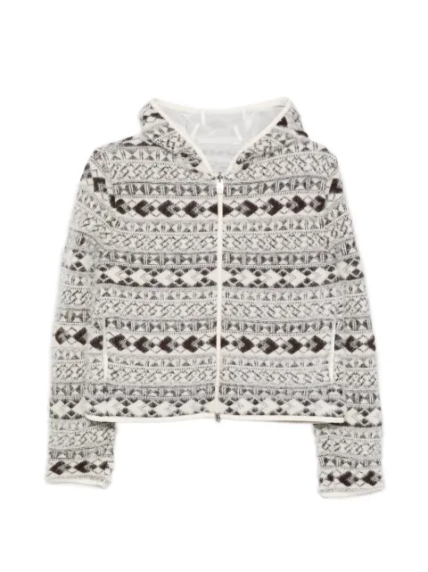 Moncler chamarra de tejido Fair Isle