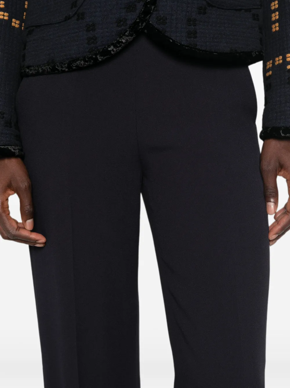 Forte Broek met gestrikte taille Blauw