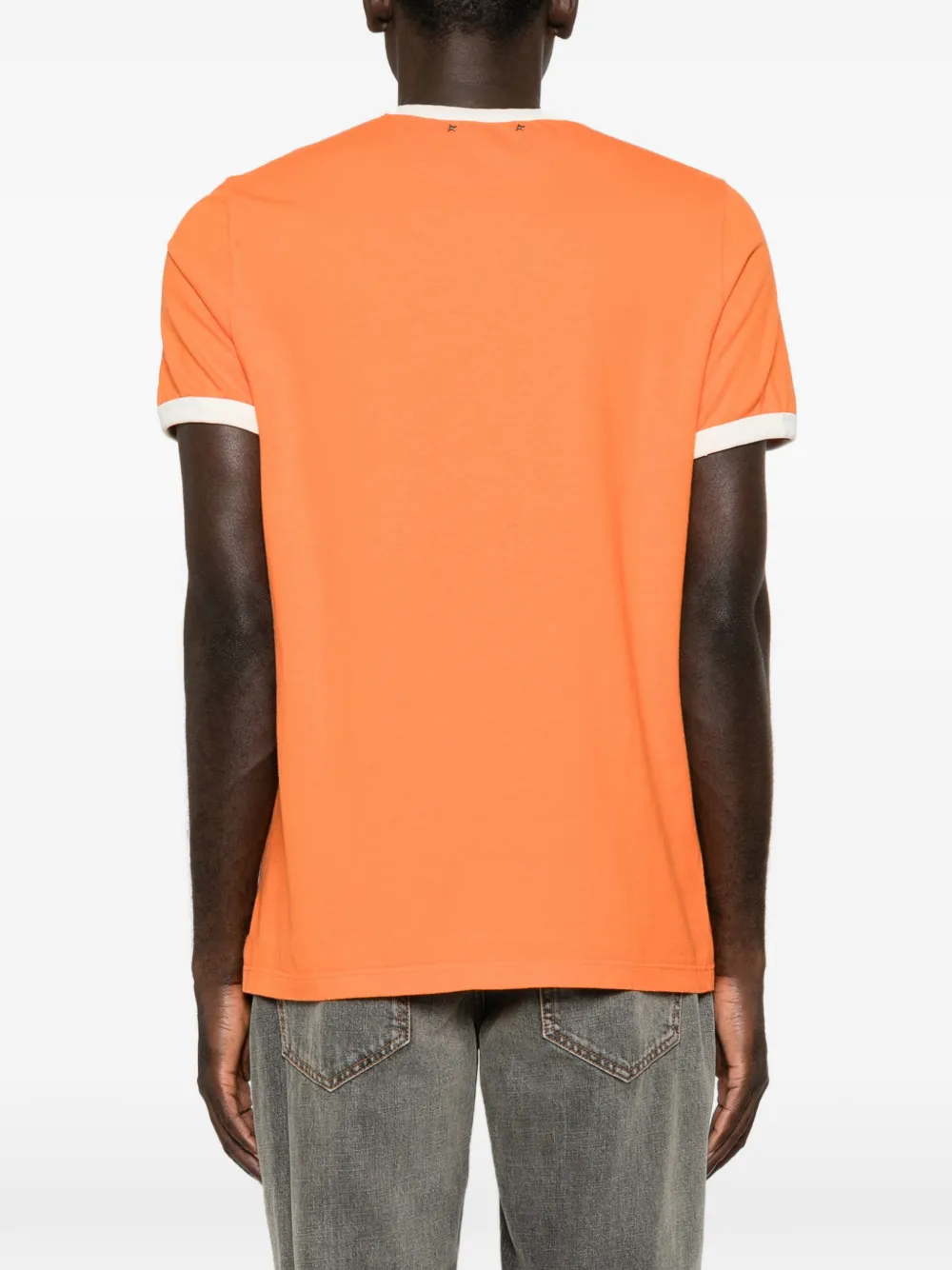 Golden Goose Geverfd T-shirt met logoprint Oranje
