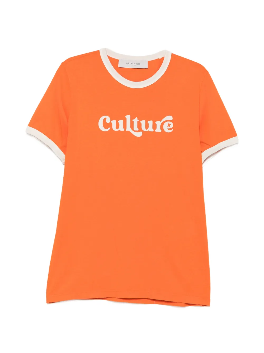 Golden Goose Stückgefärbtes T-Shirt mit Logo-Print - Orange