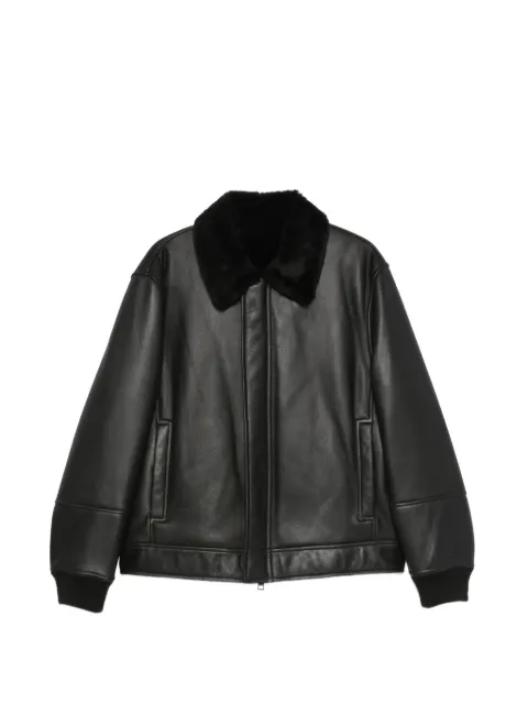 Yves Salomon fur-collar leather jacket
