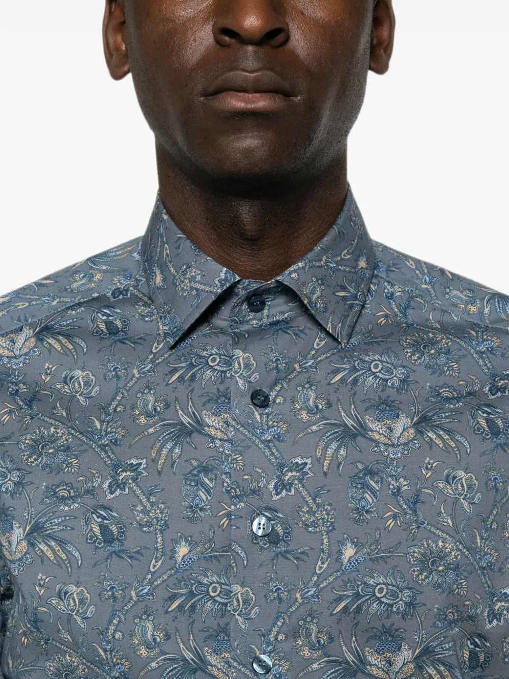 ETRO Overhemd met paisley-print Blauw
