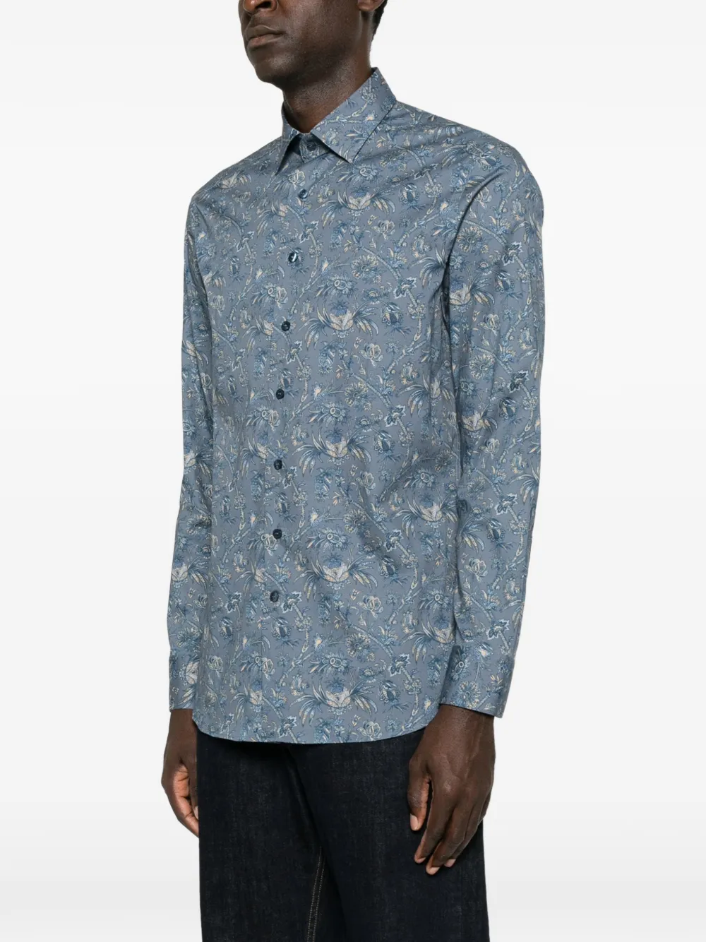 ETRO Overhemd met paisley-print Blauw