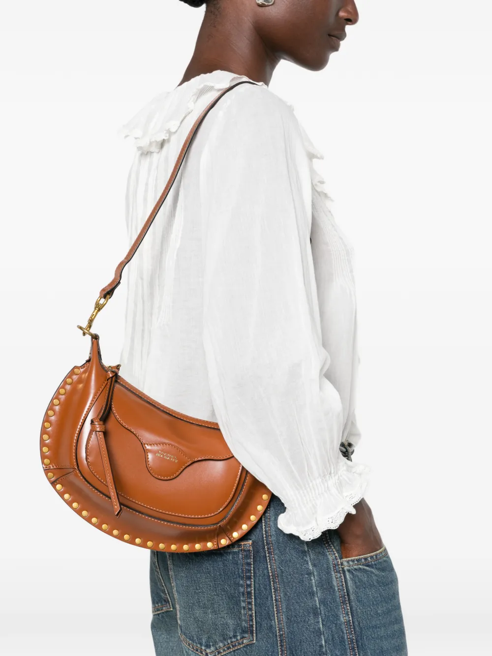 ISABEL MARANT Moon Pocket schoudertas Bruin