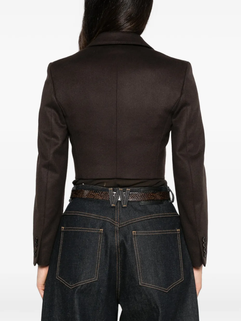 Max Mara cropped single-breasted jacket Bruin