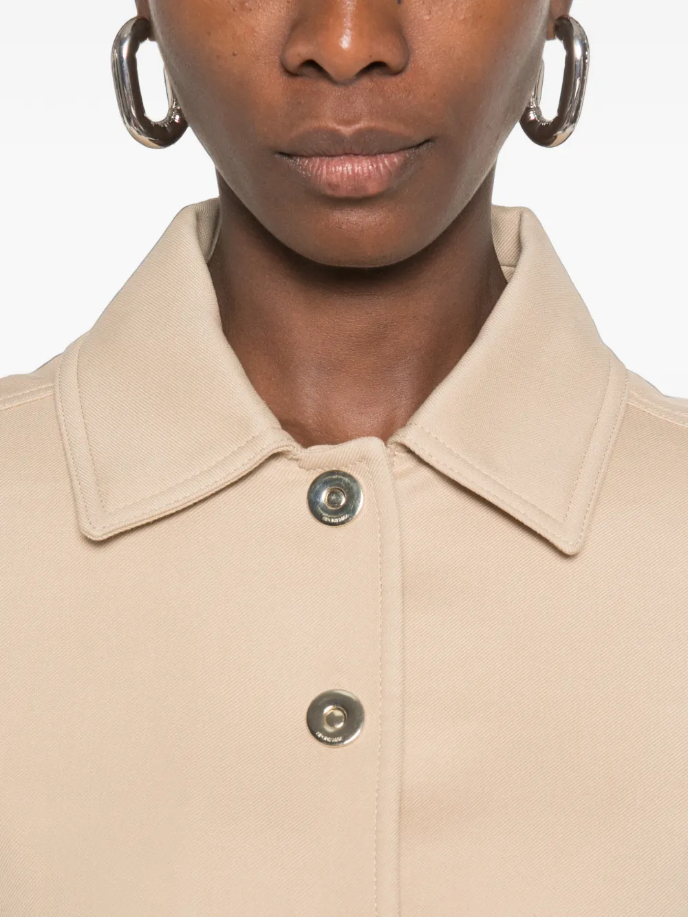 Sportmax Button-up cropped jack Beige