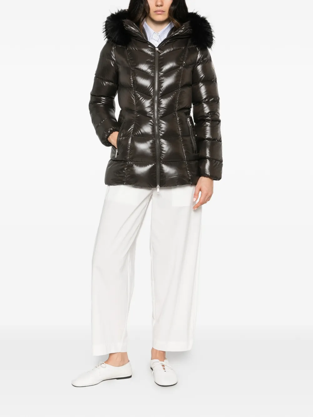Moncler Fulmar quilted jacket Groen