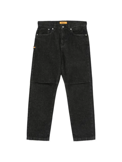 Replay logo-patch straight-leg jeans