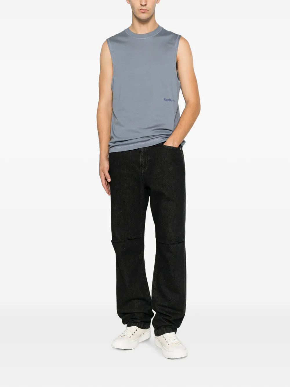 Replay Straight jeans Zwart