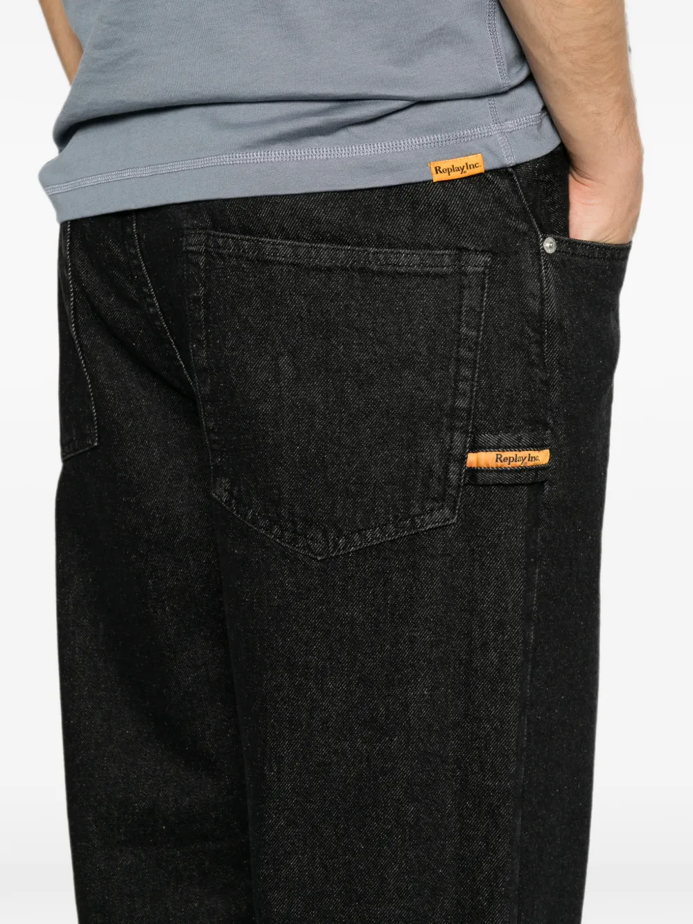 Replay Straight jeans Zwart