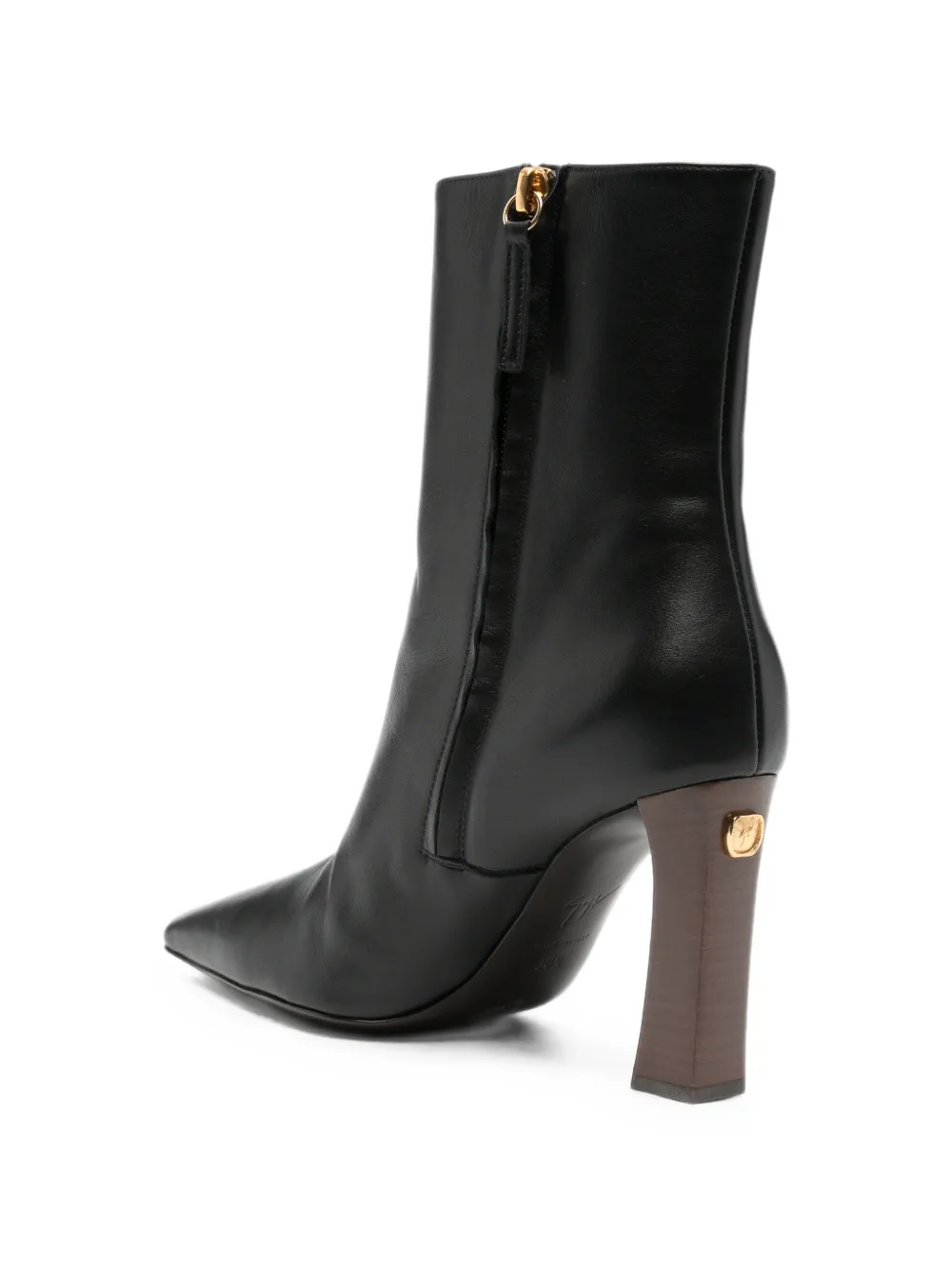 Giuseppe Zanotti pointed-toe leather ankle boots Zwart