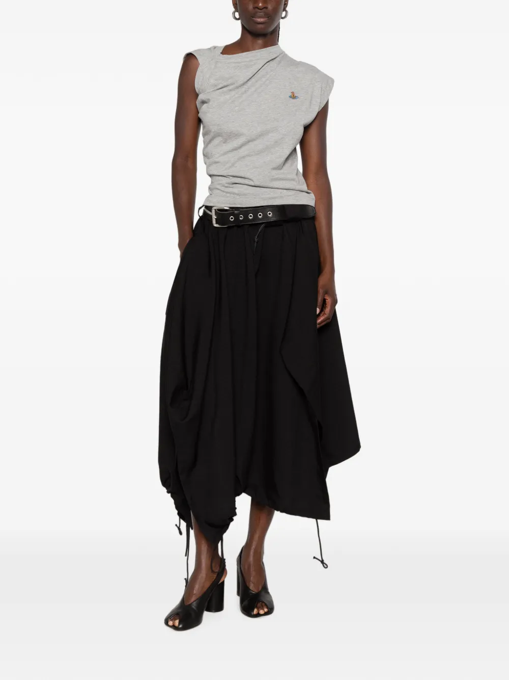 Vivienne Westwood Hebo gedrapeerd T-shirt met geborduurde Orb Grijs