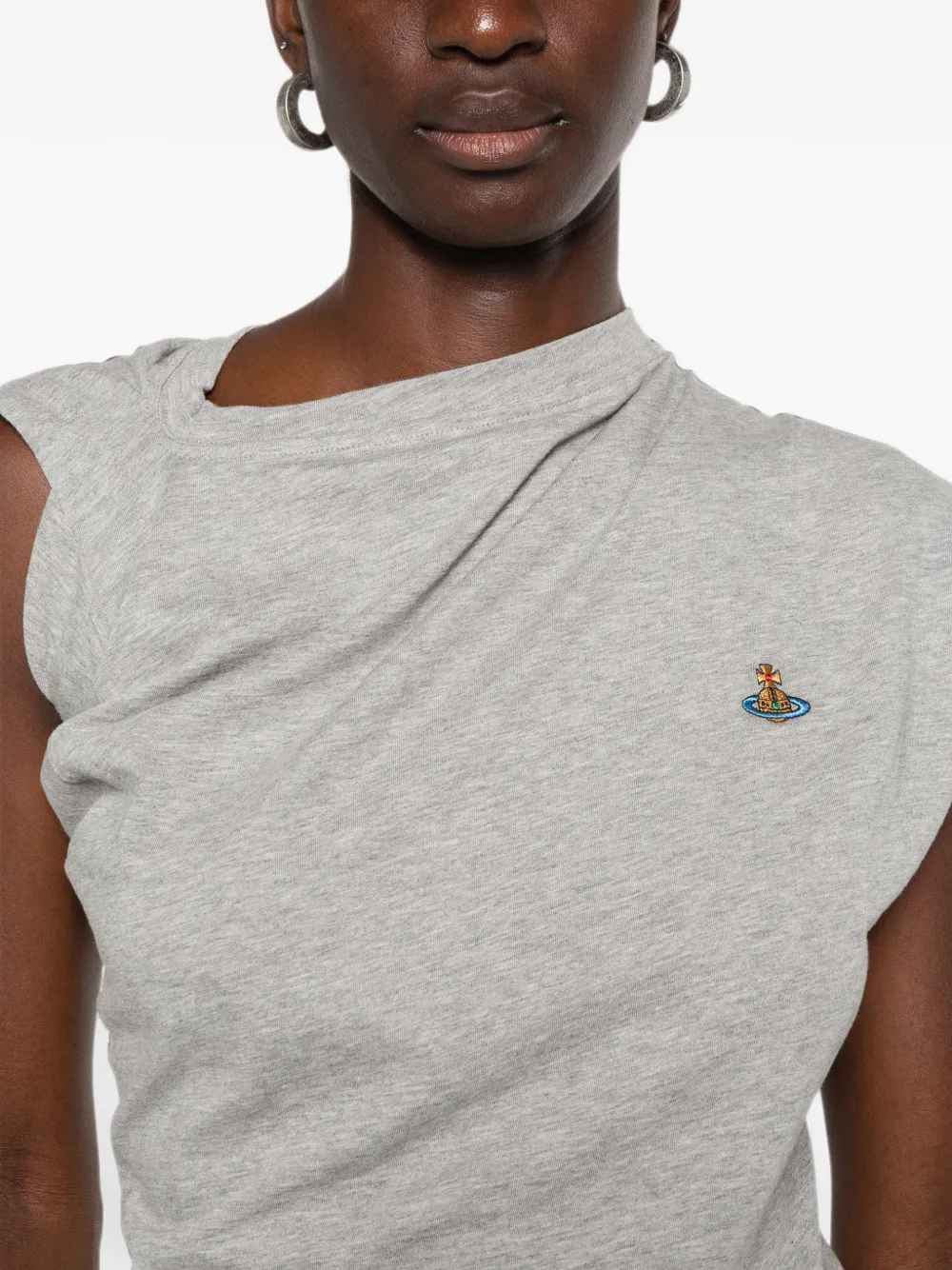 Vivienne Westwood Hebo gedrapeerd T-shirt met geborduurde Orb Grijs