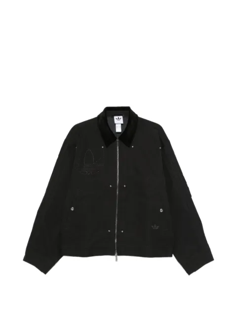 adidas Premium Essentials corduroy-collar logo-embroidered bomber jacket