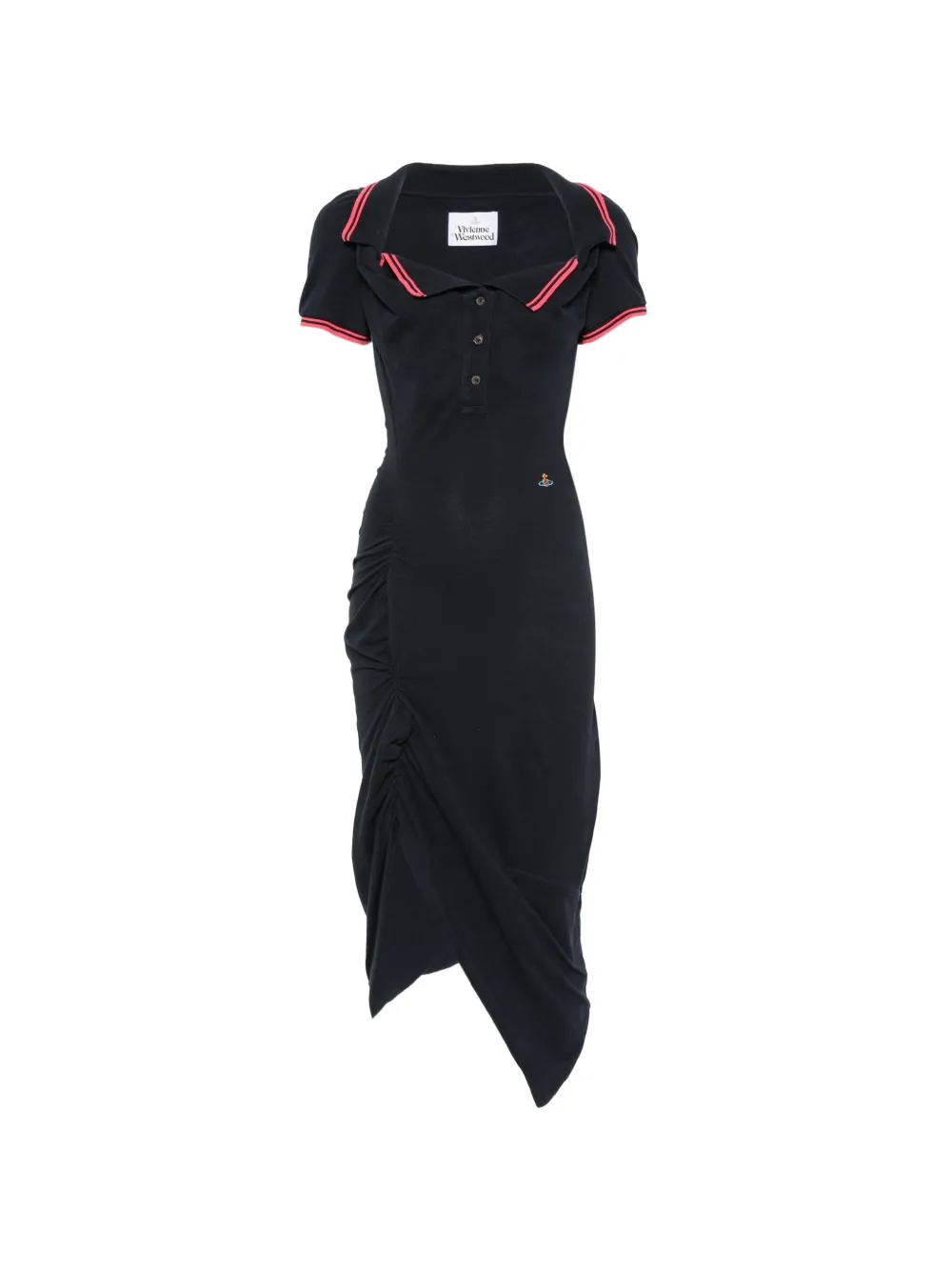Vivienne Westwood Long Monday Pulling asymmetric-hem midi dress - Blu