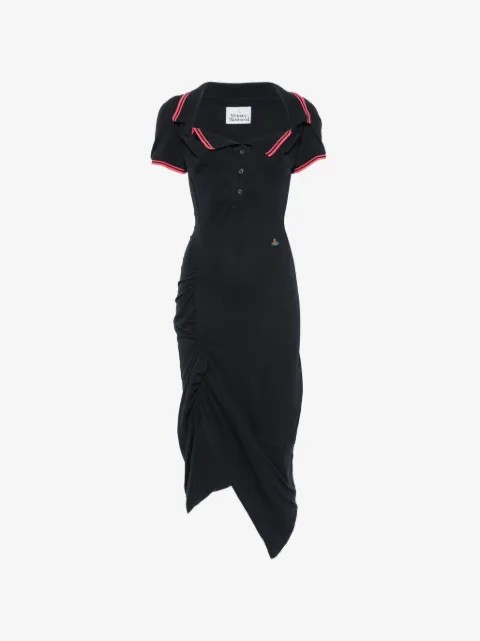 Vivienne Westwood Long Monday Pulling asymmetric-hem midi dress