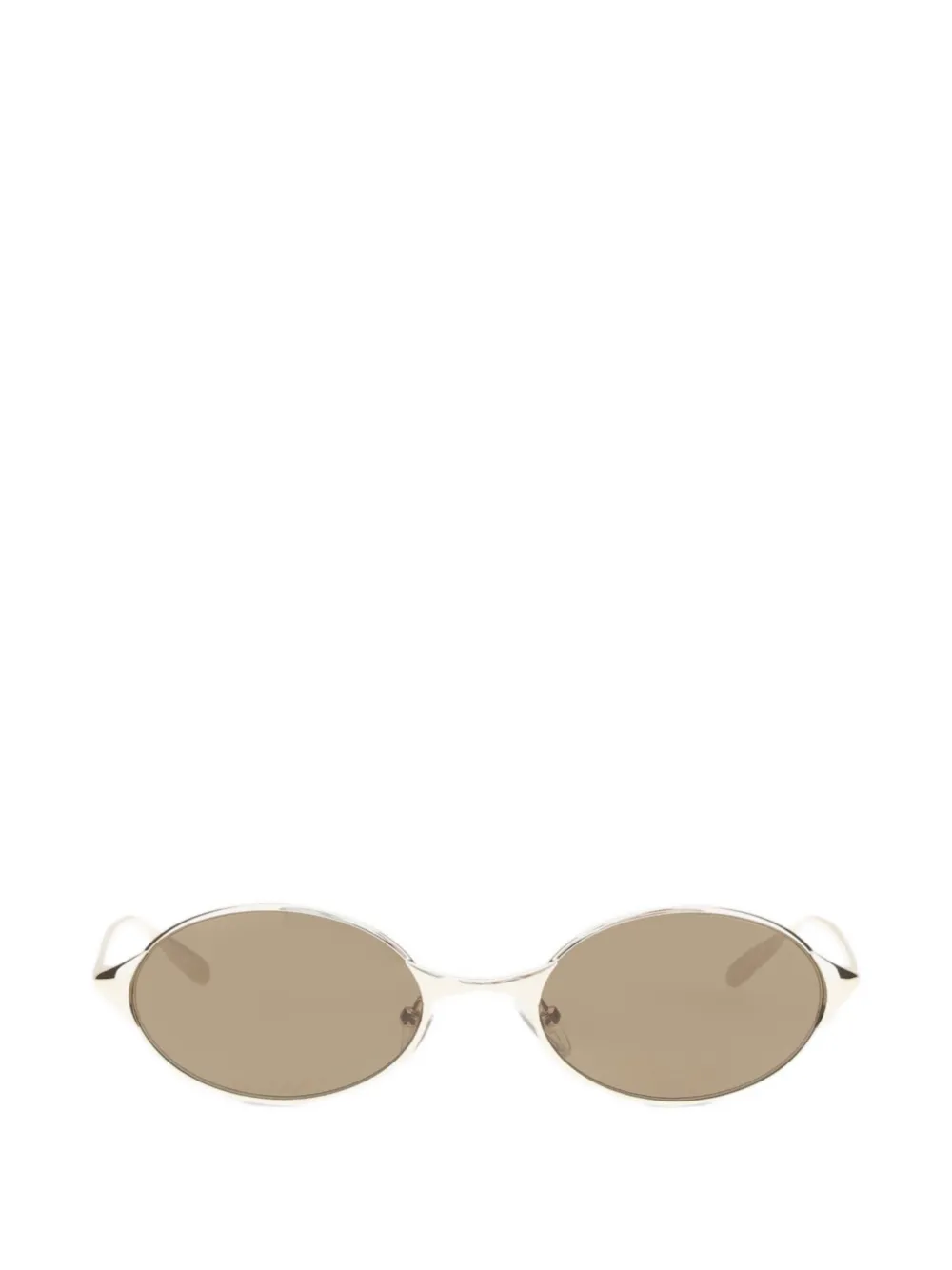 Alexander McQueen Eyewear Occhiali da sole ovali - Oro