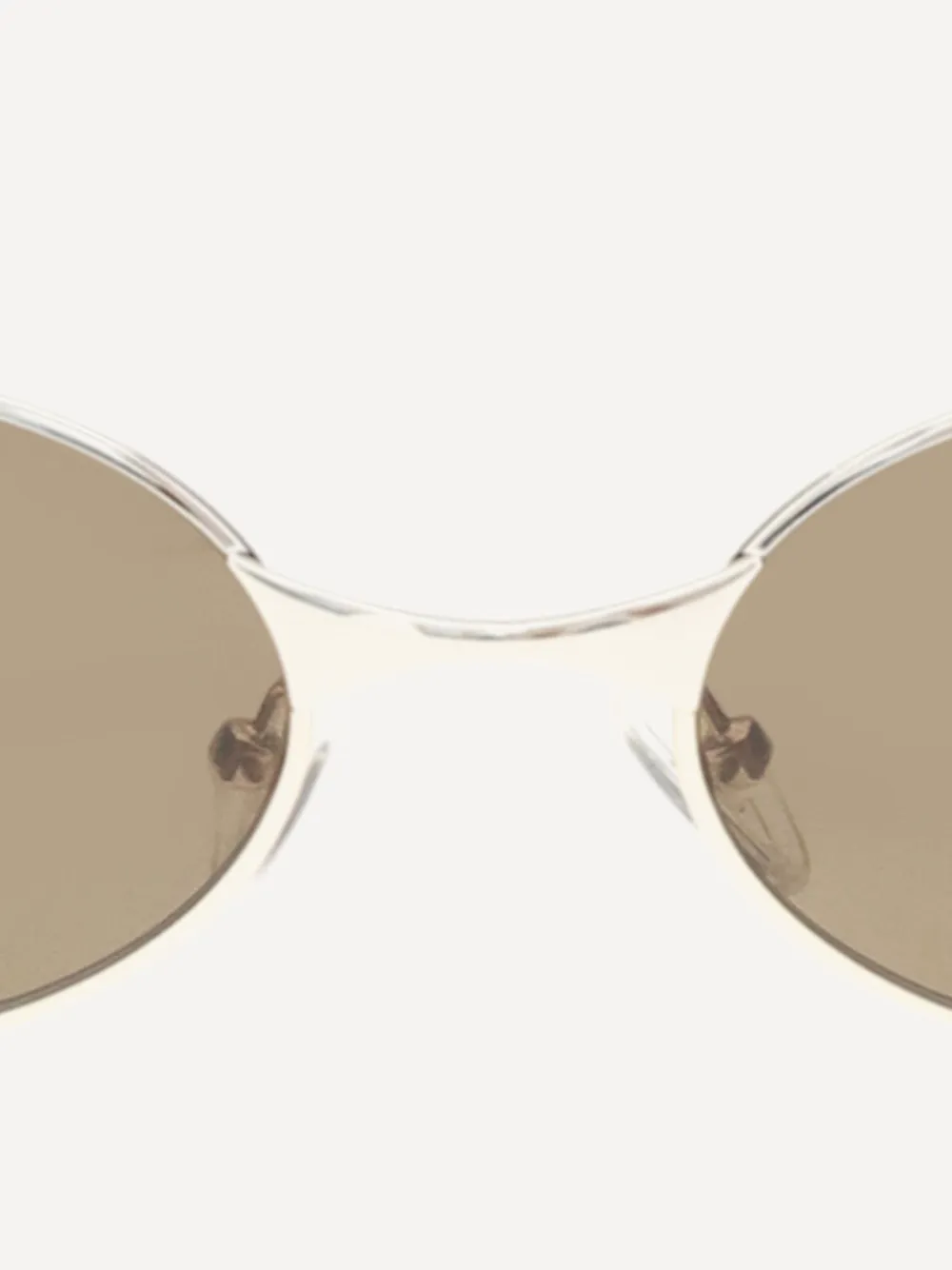 Alexander McQueen Eyewear Zonnebril met ovalen montuur Goud