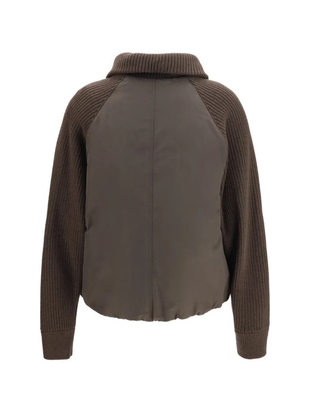 Brunello Cucinelli Ribgebreid jack Bruin
