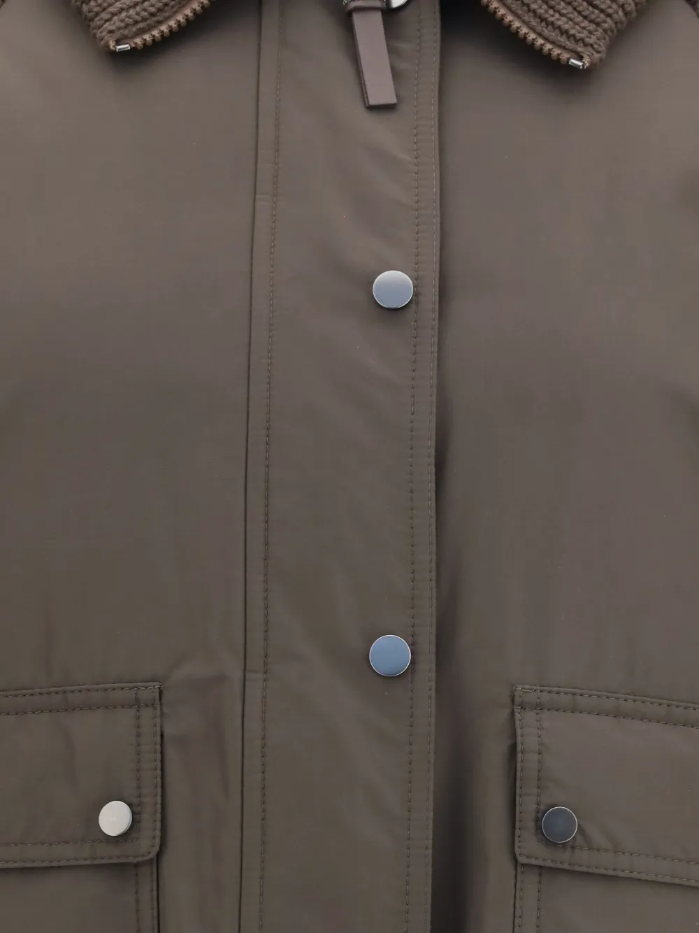 Brunello Cucinelli Ribgebreid jack Bruin