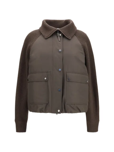 Brunello Cucinelli padded ribbed-knit jacket