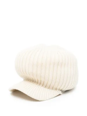 Sacai double-brim Shearling Bucket Hat | Neutrals | FARFETCH