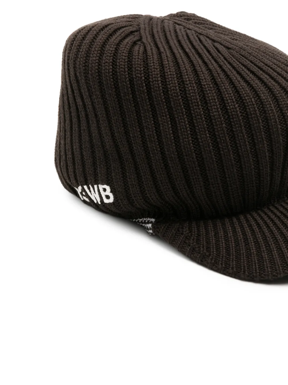 adidas x Wales Bonner ribbed-knit peaked hat Bruin
