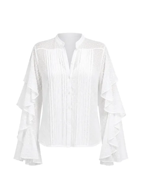 Barbara Bui ruffled-sleeve plumetis blouse