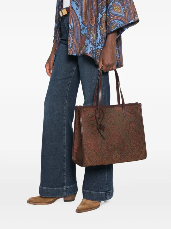 ETRO ペイズリー ハンドバッグ | ブラウン | FARFETCH JP