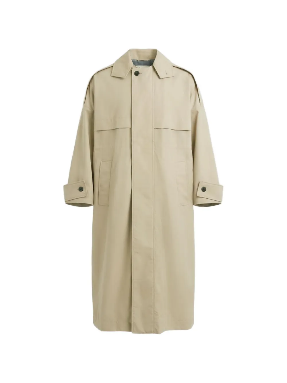 Marni storm-flap buttoned coat - Toni neutri