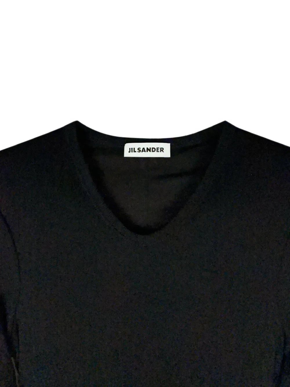 Jil Sander Jurk met V-hals Zwart