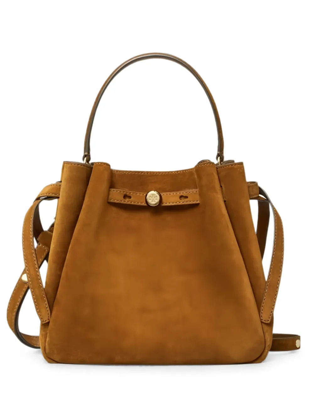 Tory Burch Romy suede bucket bag - Marrone