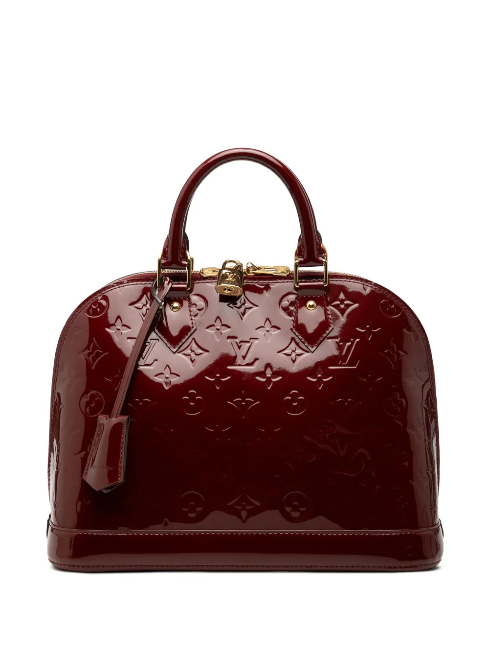 Louis Vuitton Pre-Owned Borsa a mano Alma PM in pelle Vernis con monogramma 2014 - Rosso
