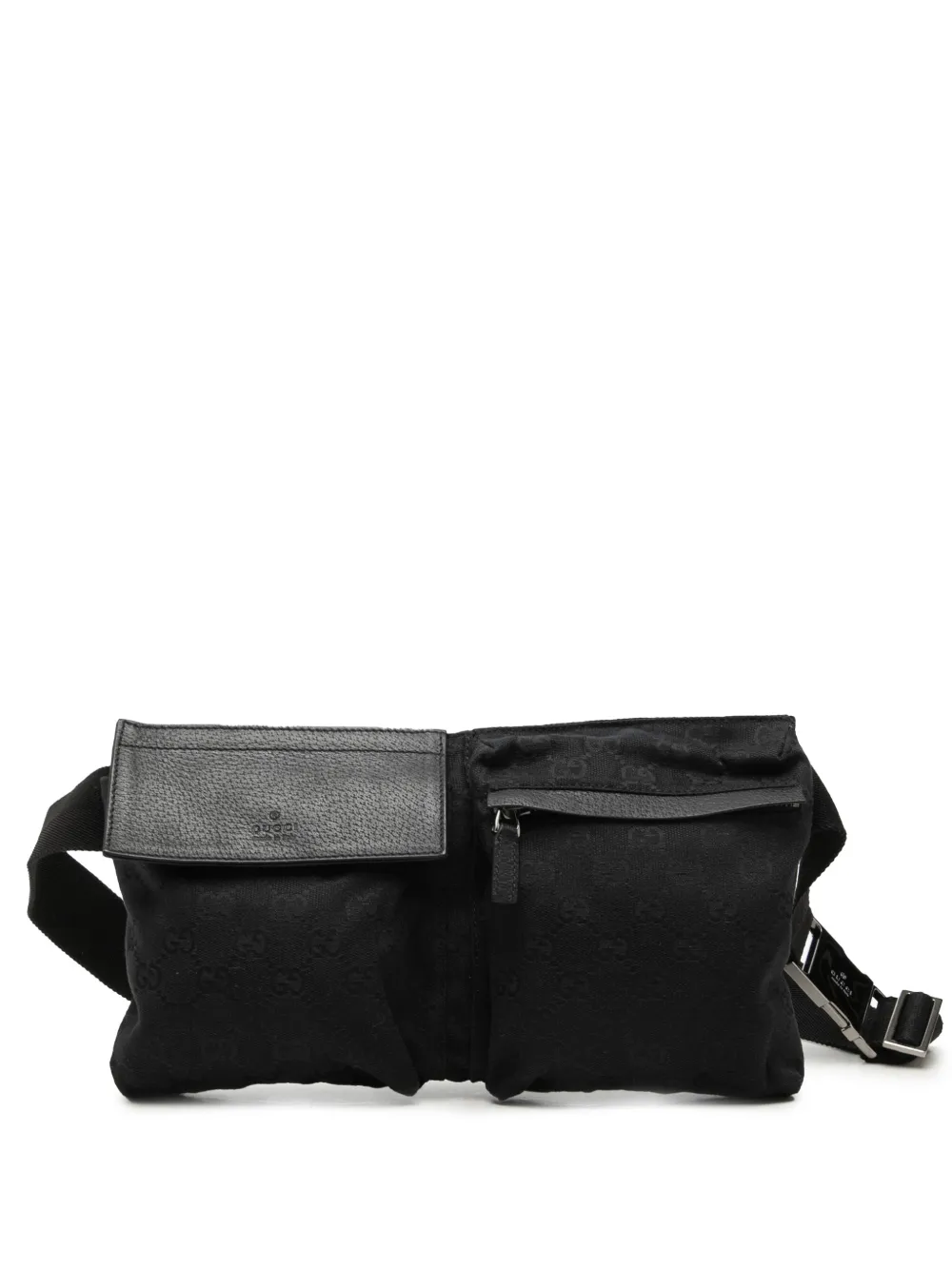 Gucci Pre-Owned Marsupio Double Pocket in tela GG con tasche 2000-2015 - Nero