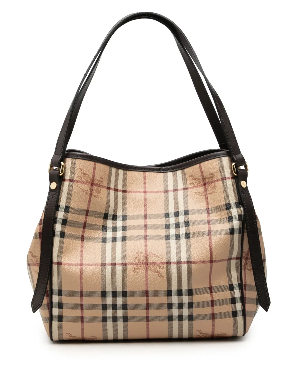 Burberry Pre-Owned 2000-2017 Small Haymarket Check Coated Canvas Canterbury tote bag - Black
