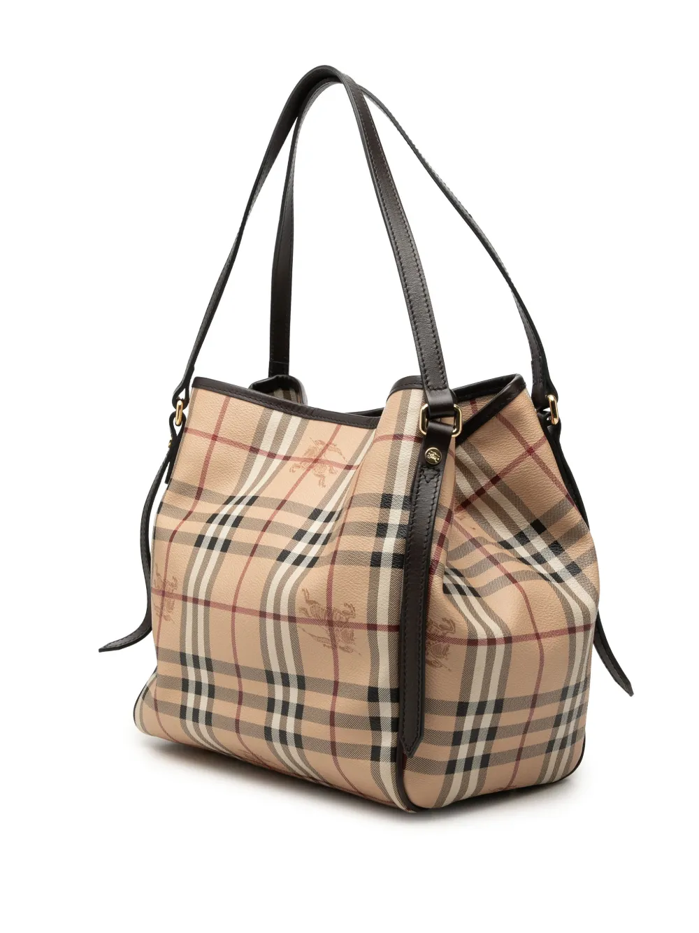  Burberry Pre-owned Bolso Shopper Canterbury De Lona Revestida Y Motivo Haymarket Check 2000-2017 - Negro 