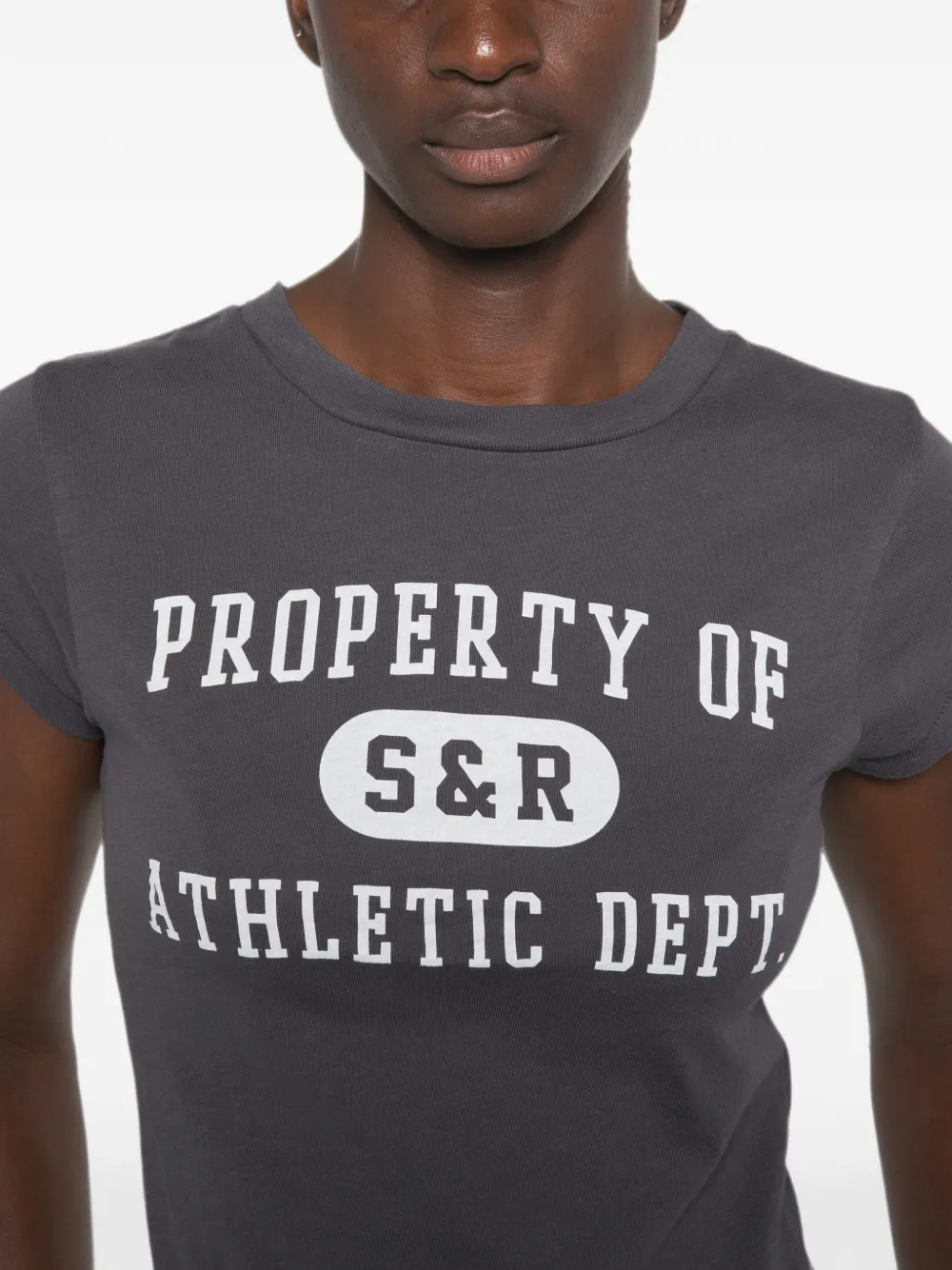 Sporty & Rich T-shirt met logoprint Grijs
