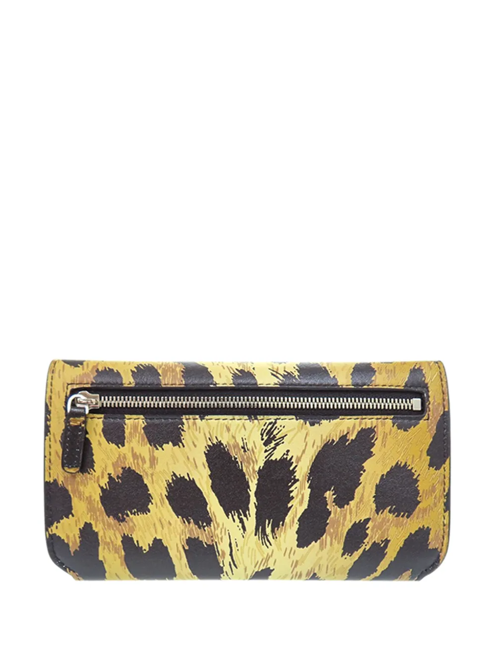  Balenciaga Pre-owned 2000-2017 Leopard Printed Calfskin Continental Wallet On Chain Crossbody Bag - Toni Neutri 