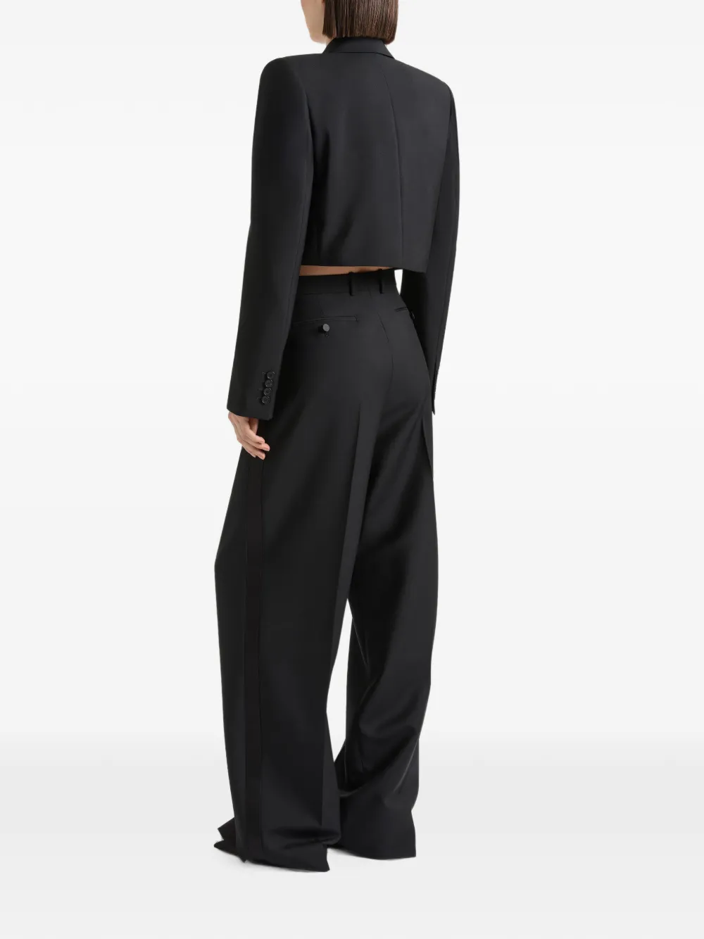 Givenchy Wollen en mohair plooibroek Zwart