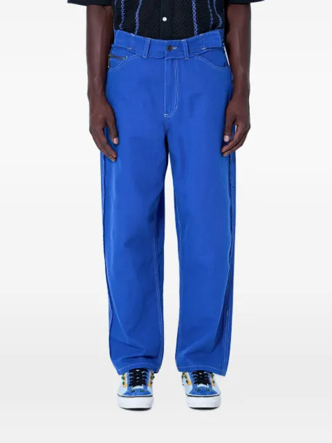 Vans contrast-topstitch wide-leg jeans