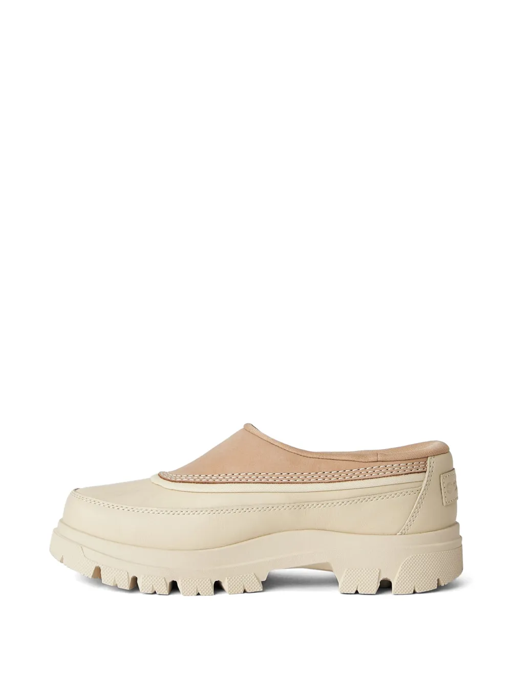 SOREL stitched-detail leather loafers Beige