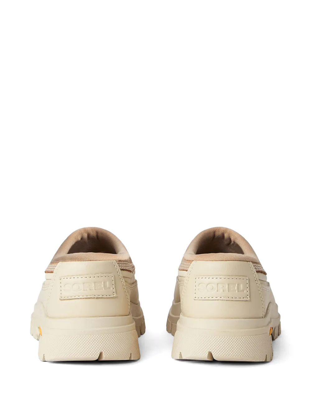 SOREL stitched-detail leather loafers Beige