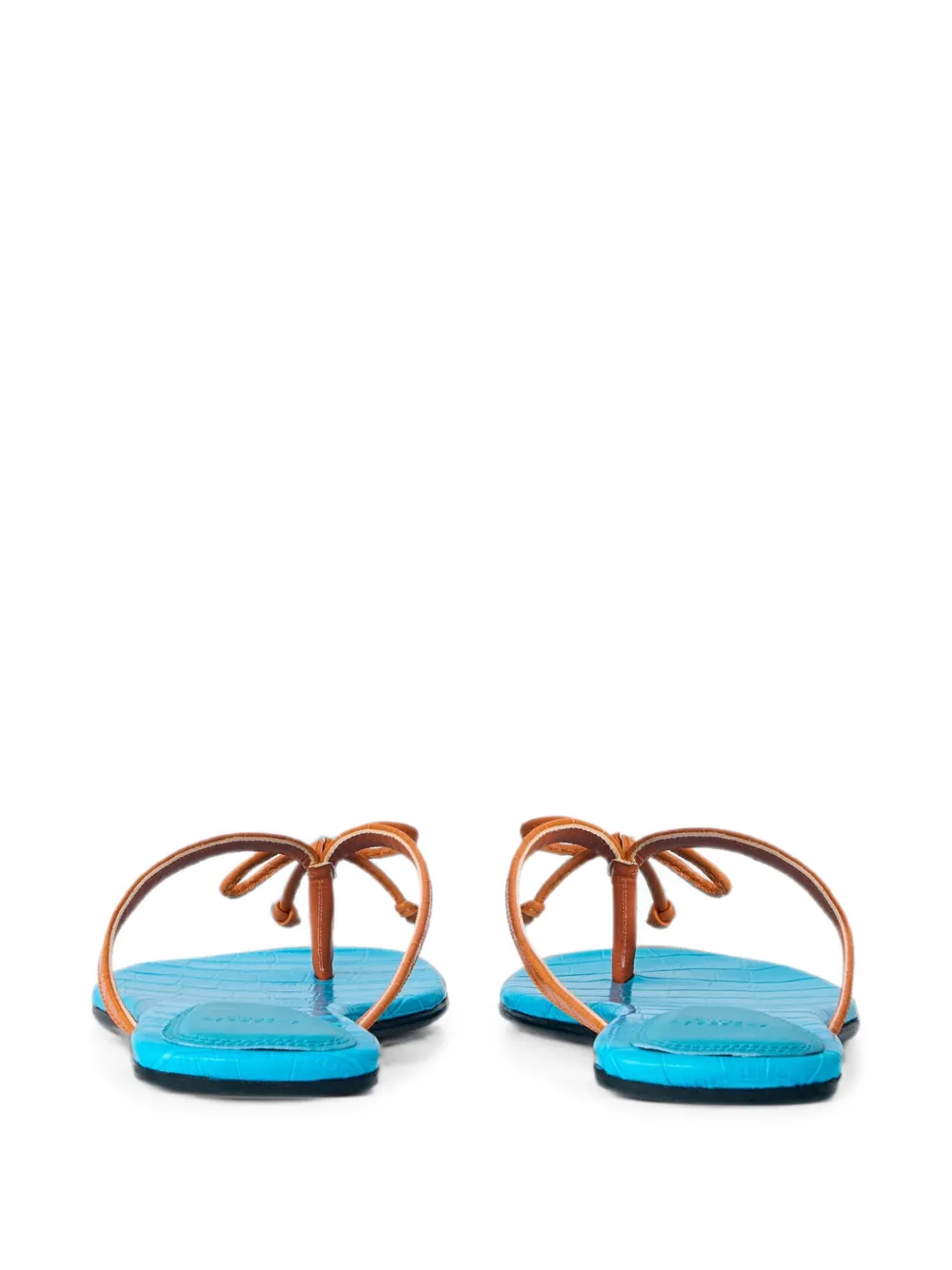 Abra Lizard-embossed Flip Flops In Blue