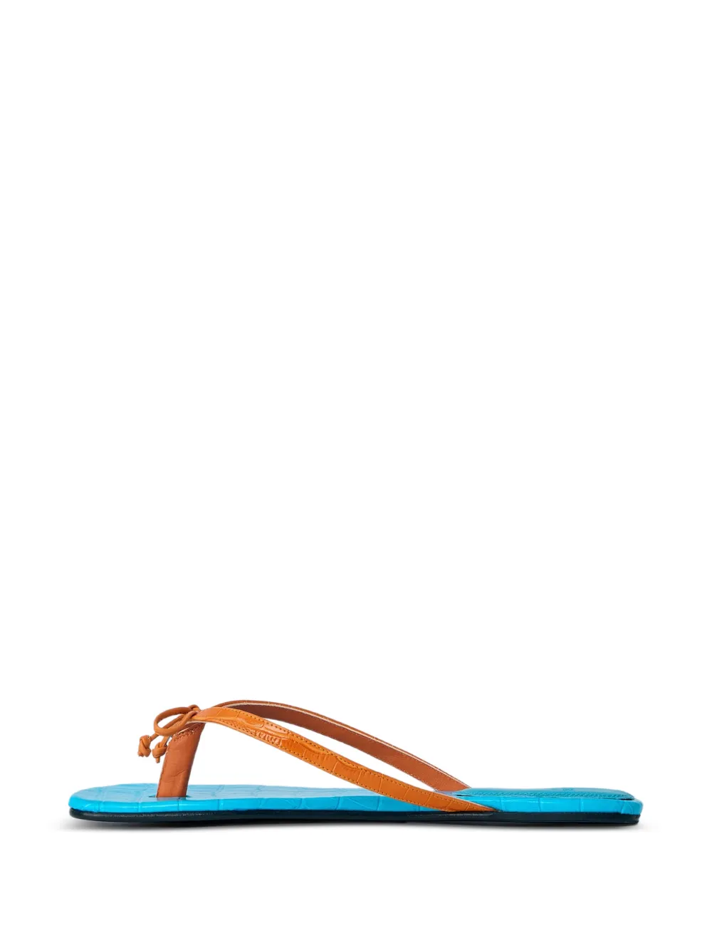 Abra Teenslippers met hagedissen-reliëf Blauw