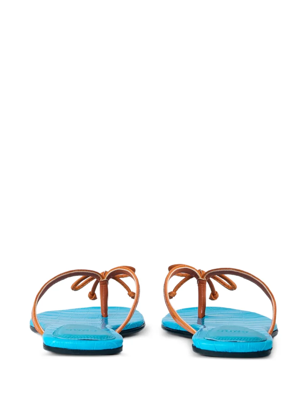 Abra Teenslippers met hagedissen-reliëf Blauw