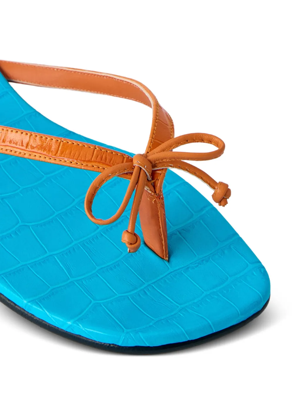 Abra Teenslippers met hagedissen-reliëf Blauw
