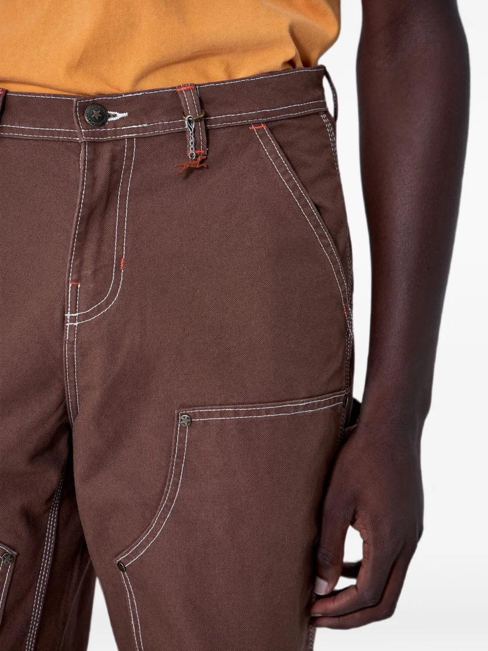 Vans x Julian Klincewicz broek met contrasterende stiksels Bruin