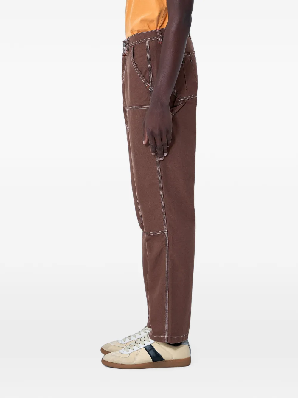Vans x Julian Klincewicz broek met contrasterende stiksels Bruin