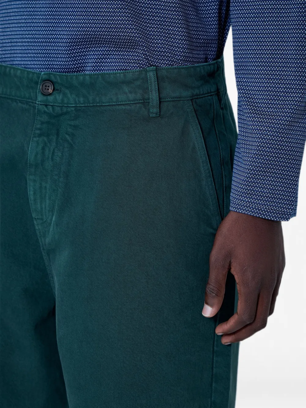 Miu Miu Relaxed-fit Wide-leg Trousers in Green, view 4