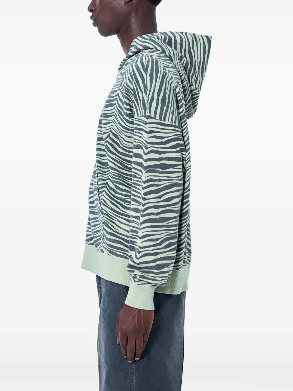  Visvim Zebra-pattern Zip-up Hoodie - Vert 